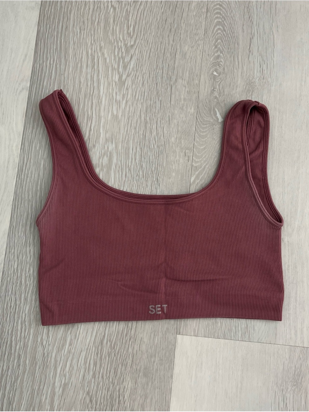 SET ACTIVE PINK CROPPED WORK OUT TOP SPORTS BRA WOMENS MEDIUM